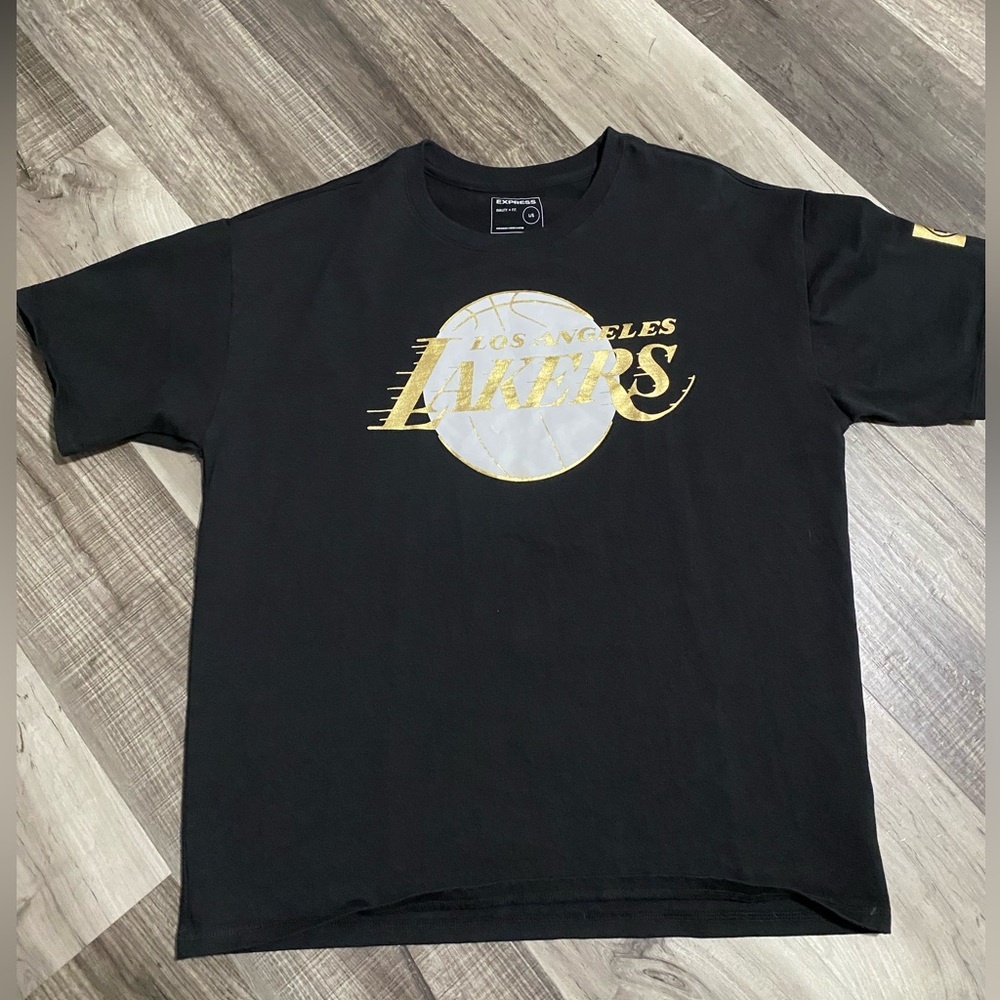Express Black and Gold Lakers Men’s Large  Tee